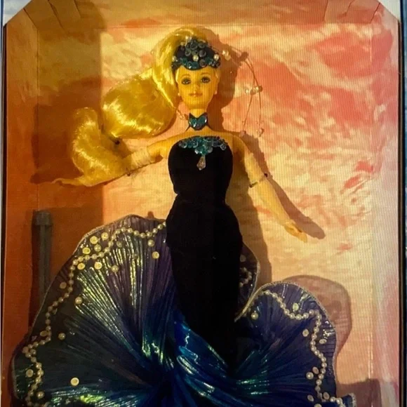 blue dress for baby girl Blue dress for Barbie doll cocktail dress for dolls – The Doll Tailor main image 1
